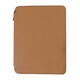 Schrijfmap DESQ A4 met rits leder bruin
