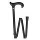 Wandelstok Able2 opvouwbaar soft derby handvat zwart