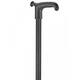 Wandelstok Able2 soft recht handvat zwart