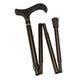 Wandelstok Able2 opvouwbaar carbon soft derby handvat zwart