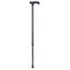Wandelstok Able2 carbon soft recht handvat zwart
