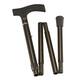 Wandelstok Able2 opvouwbaar carbon soft recht handvat zwart