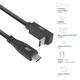 Kabel ACT USB-C standaard naar USB-C hoek boven/beneden 10Gbps 1m