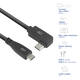 Kabel ACT USB-C standaard naar USB-C hoek 10Gbps 1m