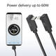 Kabel ACT USB-C hoek boven/beneden 10Gbps 1m