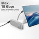 Kabel ACT USB-C hoek boven/beneden 10Gbps 1m