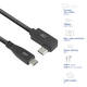 Kabel ACT USB-C standaard naar USB-C hoek 10Gbps 2m