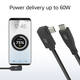 Kabel ACT USB-C standaard naar USB-C hoek 10Gbps 2m