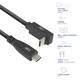 Kabel ACT USB-C standaard naar USB-C hoek boven/beneden 10Gbps 2m