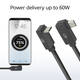 Kabel ACT USB-C hoek links/rechts USB-C hoek boven/beneden 10Gbps 1m