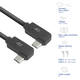 Kabel ACT USB-C hoek links/rechts 10Gbps 2m