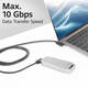 Kabel ACT USB-C hoek links/rechts 10Gbps 2m
