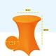 Tafelrok BRASQ voor statafel 80cm oranje