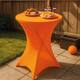 Tafelrok BRASQ voor statafel 80cm oranje