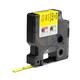 Labeltape Dymo Rhino industrieel krimpkous 6mm zwart op geel