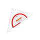 Geodriehoek Aristo GEOCollege 220mm met greep transparant