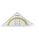 Geodriehoek Westcott 14cm flexibel transparant