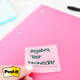 Memoblok Post-it 3M 73x73mm Transparant roze