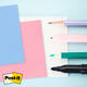 Memoblok Post-it 3M 73x73mm Transparant blauw