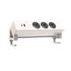 Stekkerdoos Euroseats opbouw 3 voudig USB A+C wit