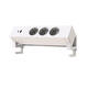 Stekkerdoos Euroseats opbouw 3 voudig USB A+C wit