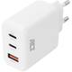 Oplader ACT 65W 3-poorts USB-C USB-A PD QC Ganfast