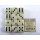 Dobbelsteen Chessex Ivory/black D6 16mm set à 12 stuks