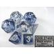 Dobbelsteen Chessex  Polydice Nebula Black/white set à 7 stuks