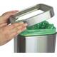 Afvalbak MAUL Prime 25 liter met inwerpopening rvs