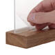 Kaarthouder Europel acryl met houten voet A5 liggend