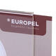 Kaarthouder Europel acryl met houten voet A5 liggend