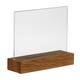 Kaarthouder Europel acryl houten voet A6 liggend 5 stuks