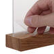 Kaarthouder Europel acryl houten voet A6 liggend 5 stuks