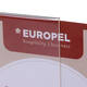 Kaarthouder Europel acryl houten voet A6 liggend 5 stuks