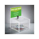 Actiebox Sigel transparant met slot 15x22x15cm + insteek