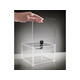 Actiebox Sigel transparant met slot 15x22x15cm + insteek