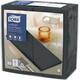 Dinerservet Tork Linstyle Premium 1/8 vouw 1-laags 390x390mm 50 vel zwart 478196
