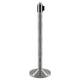 Afzetpaal Securit Nova RVS met rolband en RGB-verlichting 100cm zilver