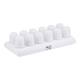 Theelicht Securit Amsterdam LED warmwit met oplaadstation 12 stuks wit