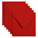 Envelop Papicolor 140x140mm rood pak à 6 stuks