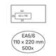 Envelop Hermes EA5/6 110x220mm venster 4x11links zelfklevend 500 stuks