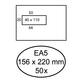 Envelop Hermes EA5 156x220mm venster 4x11links zelfklevend 50 stuks