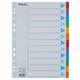 Tabbladen Esselte Standaard A4 12-delig karton 11-rings met voorblad assorti