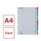 Tabbladen Esselte Standaard A4 12-delig karton 11-rings met voorblad assorti