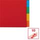 Tabbladen Esselte Economy A4 10-delig karton 11-rings assorti