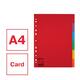 Tabbladen Esselte Economy A4 6-delig  karton 11-rings assorti