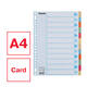 Tabbladen Esselte Premium A4 12-delig karton 23-rings assorti