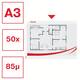 Showtas Esselte PP A3 11-gaats dwars 50 stuks
