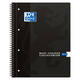 Collegeblok Oxford A4+ ruit 5x5mm 4-gaats 180 pagina's 80gr zwart