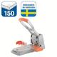 Perforator Rapid Supreme HDC150/2 heavy duty 2-gaats 150 vel zilver/oranje